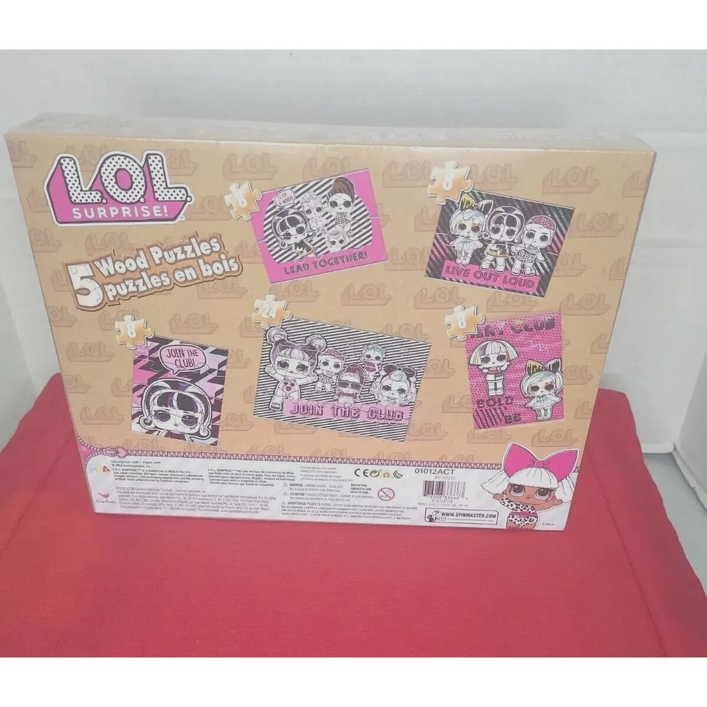 Cardinal L.O.L. Surprise! 5 Wood Puzzles Box Set NEW Age 3+ Gift - Picture 4 of 4